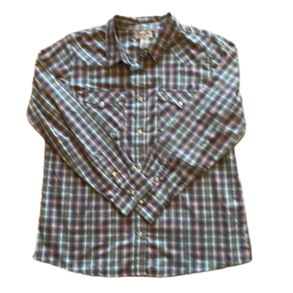 Wrangler Woman’s XL Plaid Western Shirt